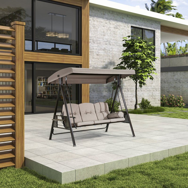 Red Barrel Studio Brentley 3 Seat Outdoor Porch Swing with Stand Wayfair